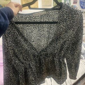 Abercrombie and Fitch Satin Long Sleeve Blouse Size S